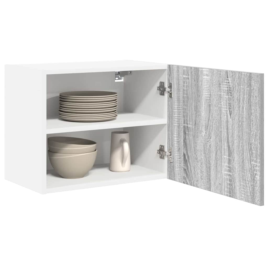 Armadio pensile Grigio Sonoma e Bianco 50 x 31 x 40 cm