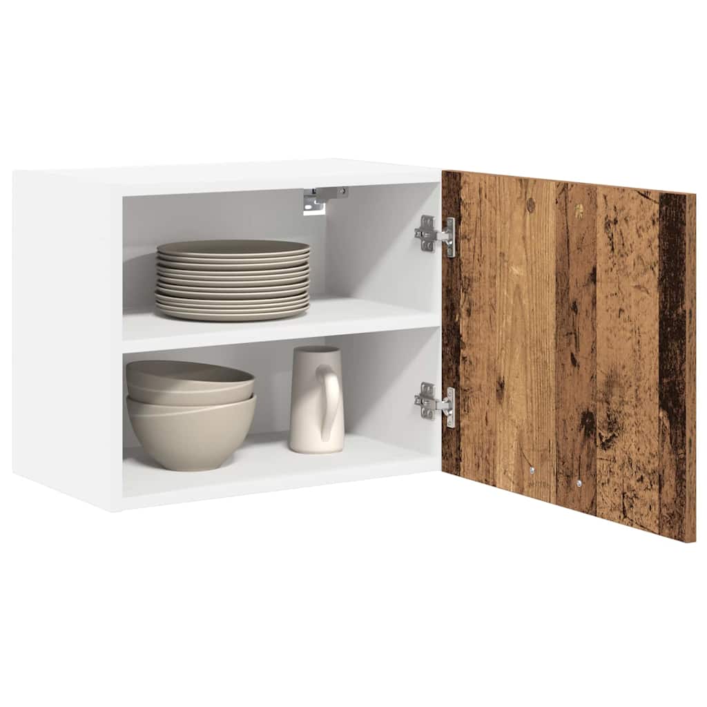 Armadio pensile 2 pcs Legno Antico e Bianco 50 x 31 x 40 cm