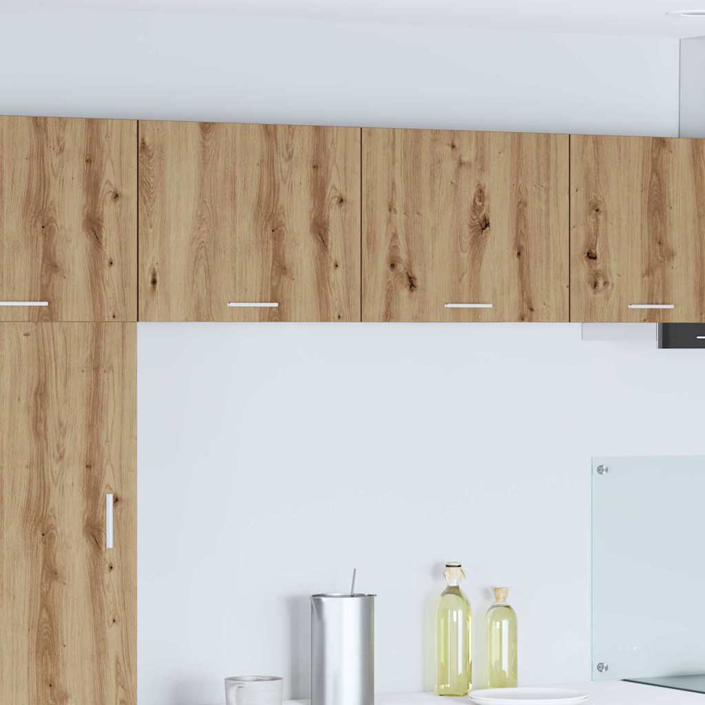Armadio pensile 2 pcs Rovere Artigiano e Bianco 50 x 31 x 40 cm