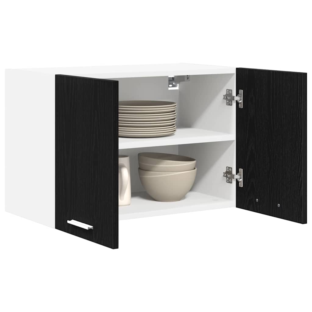 Armadio pensile con porta Rovere Nero e Bianco 60 x 31 x 40 cm
