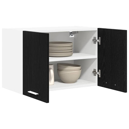 Armadio pensile con porta Rovere Nero e Bianco 60 x 31 x 40 cm