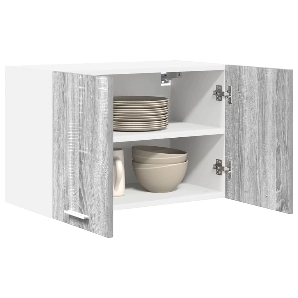 Armadio pensile Grigio Sonoma e Bianco 60 x 31 x 40 cm