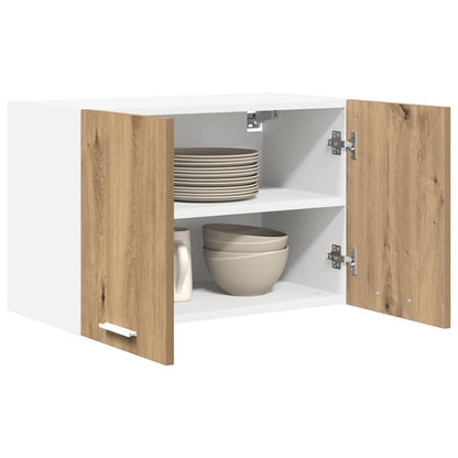 Armadio pensile 2 pcs Rovere Artigiano e Bianco 60 x 31 x 40 cm