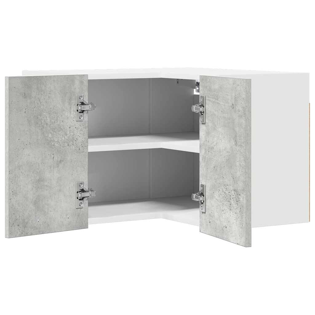 Armadio pensile Grigio Cemento e Bianco 57 x 57 x 40 cm