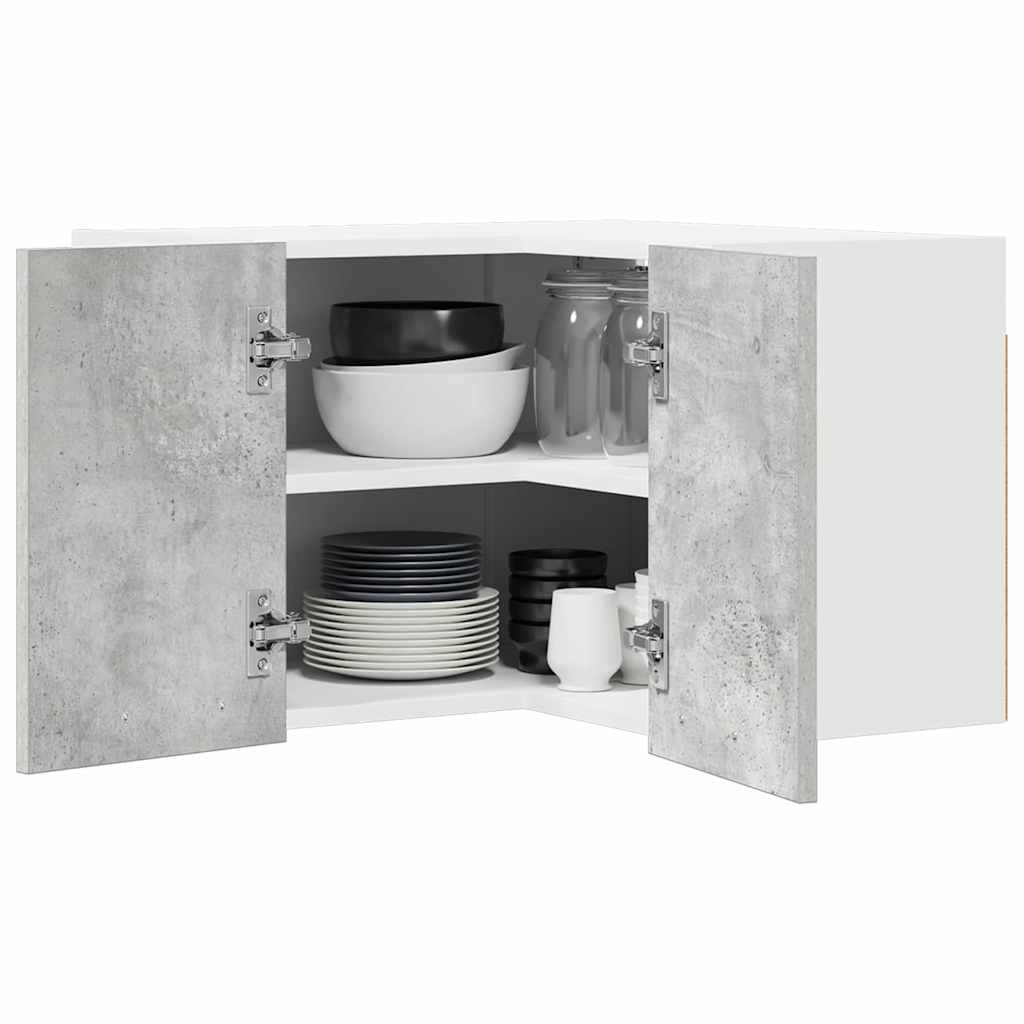 Armadio pensile Grigio Cemento e Bianco 57 x 57 x 40 cm