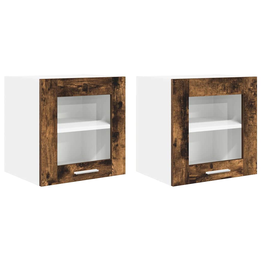 Armadio pensile con porta 2 pcs Rovere fumÃ© 40 x 31 x 40 cm