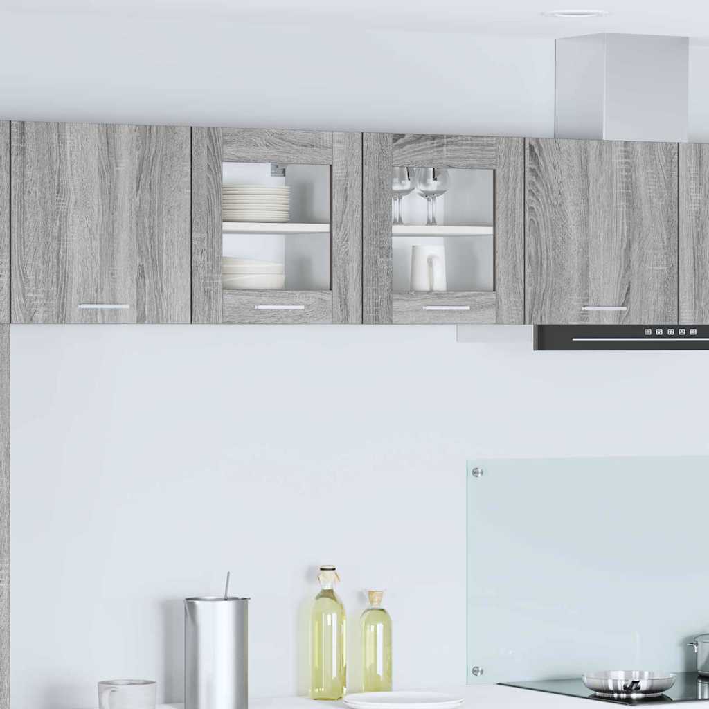 Armadio pensile con porta 2 pcs Grigio Sonoma 40 x 31 x 40 cm