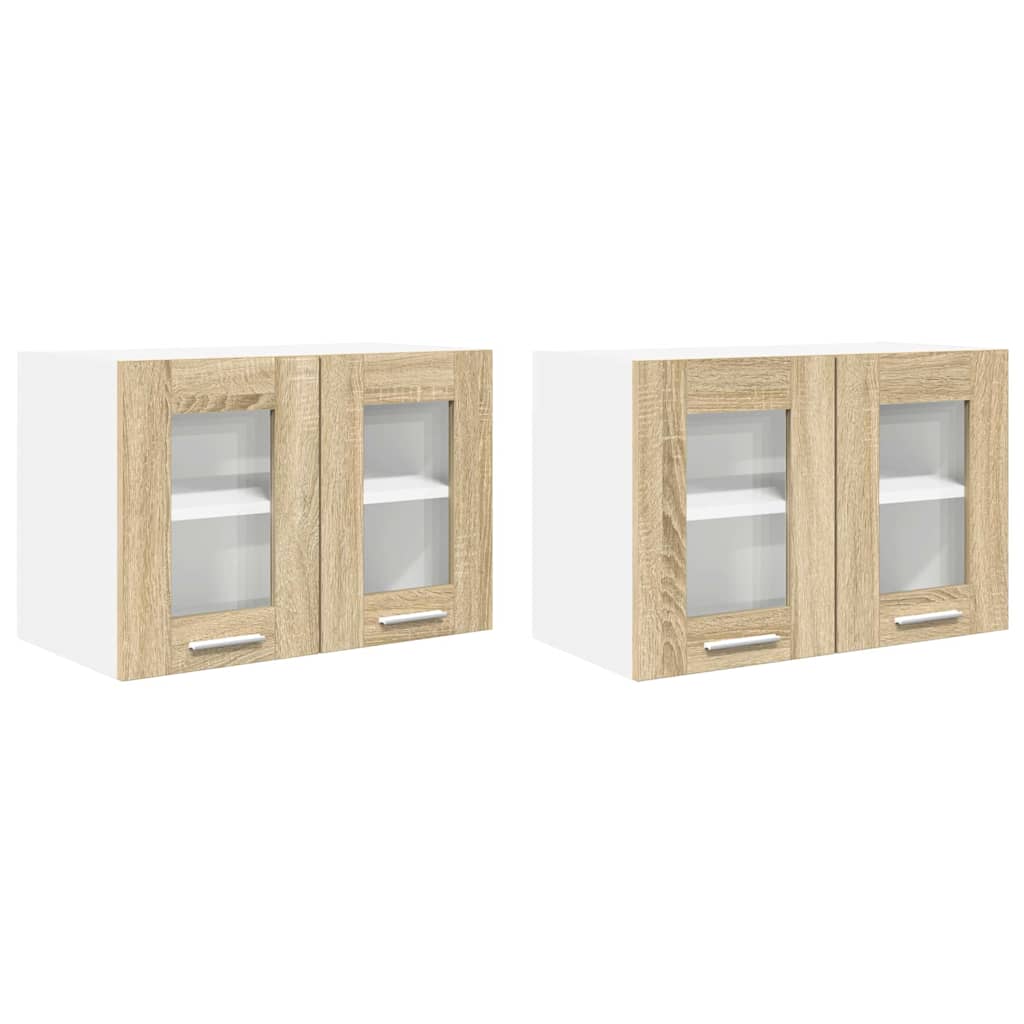 Armadio pensile con porta 2 pcs Rovere Sonoma 60 x 31 x 40 cm