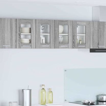 Armadio pensile con porta 2 pcs Grigio Sonoma 60 x 31 x 40 cm