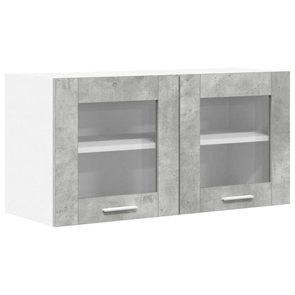 Armadio pensile Grigio Cemento e Bianco 80 x 31 x 40 cm
