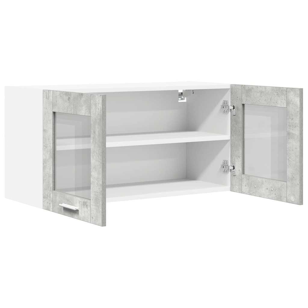 Armadio pensile Grigio Cemento e Bianco 80 x 31 x 40 cm