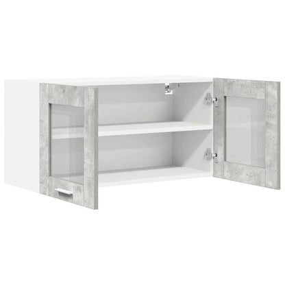 Armadio pensile Grigio Cemento e Bianco 80 x 31 x 40 cm
