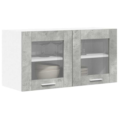 Armadio pensile Grigio Cemento e Bianco 80 x 31 x 40 cm