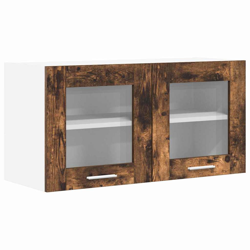 Armadio pensile Rovere Affumicato e Bianco 80 x 31 x 40 cm