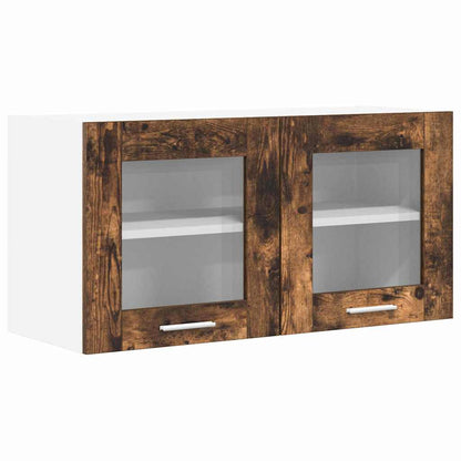 Armadio pensile Rovere Affumicato e Bianco 80 x 31 x 40 cm