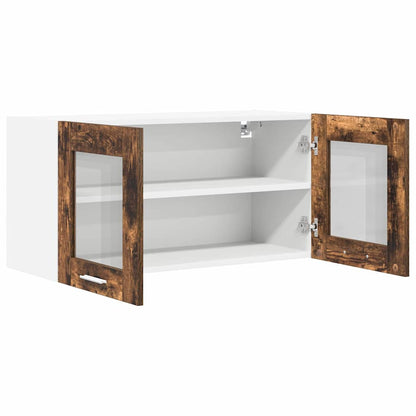 Armadio pensile Rovere Affumicato e Bianco 80 x 31 x 40 cm