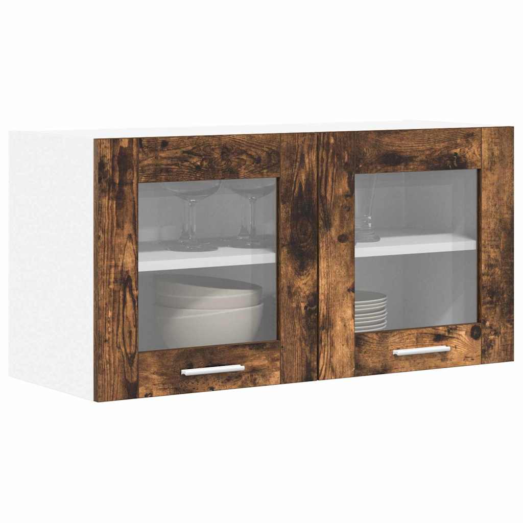 Armadio pensile Rovere Affumicato e Bianco 80 x 31 x 40 cm