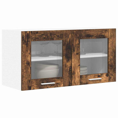 Armadio pensile Rovere Affumicato e Bianco 80 x 31 x 40 cm