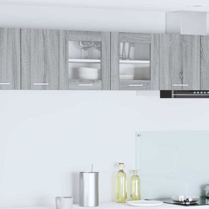 Armadio pensile Grigio Sonoma e Bianco 80 x 31 x 40 cm