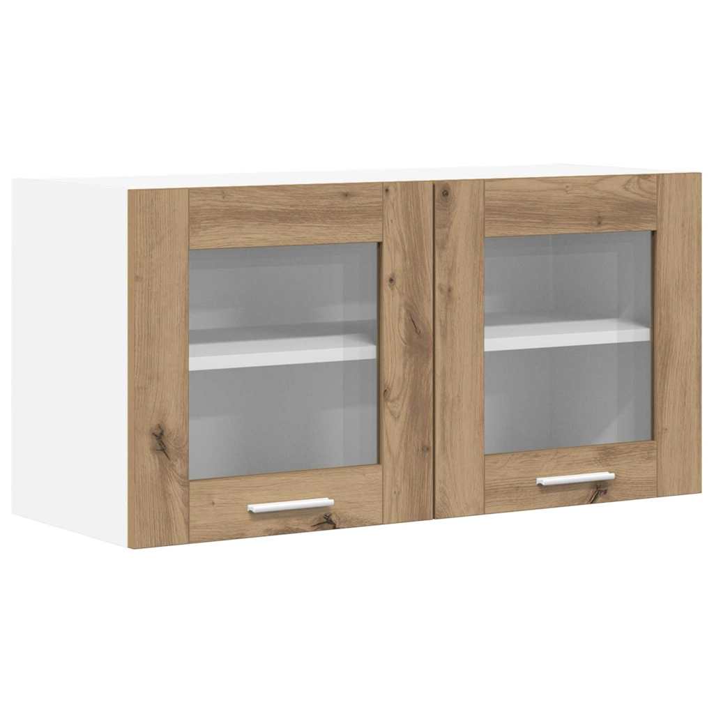 Armadio pensile Rovere Artigiano e Bianco 80 x 31 x 40 cm