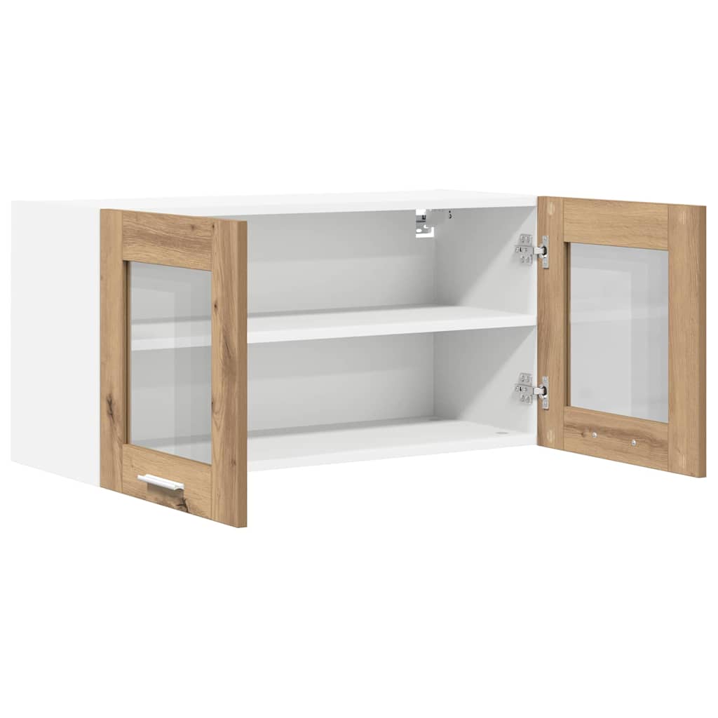 Armadio pensile Rovere Artigiano e Bianco 80 x 31 x 40 cm