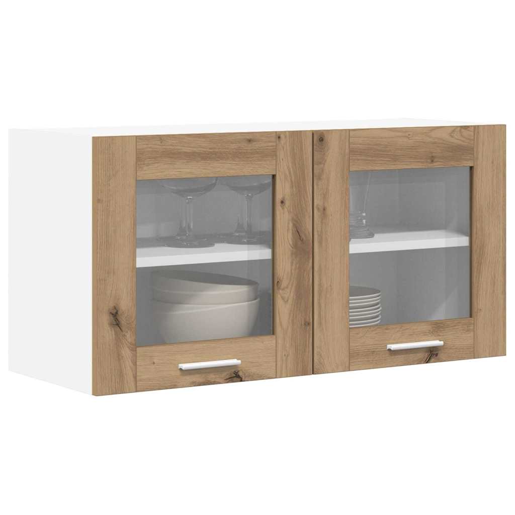 Armadio pensile Rovere Artigiano e Bianco 80 x 31 x 40 cm