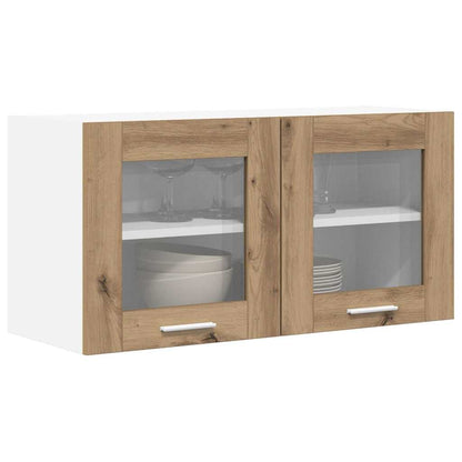 Armadio pensile Rovere Artigiano e Bianco 80 x 31 x 40 cm