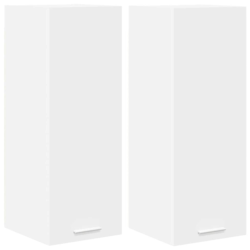 Armadio pensile 2 pcs Bianco 30 x 31 x 80 cm Legno multistrato