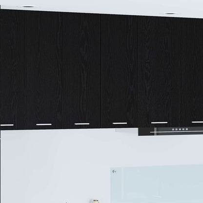 Armadio pensile con porta Rovere Nero e Bianco 30 x 31 x 80 cm