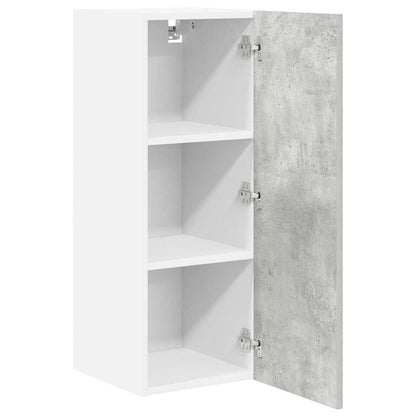 Armadio pensile Grigio Cemento e Bianco 30 x 31 x 80 cm