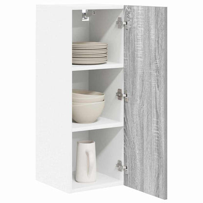 Armadio pensile Grigio Sonoma e Bianco 30 x 31 x 80 cm