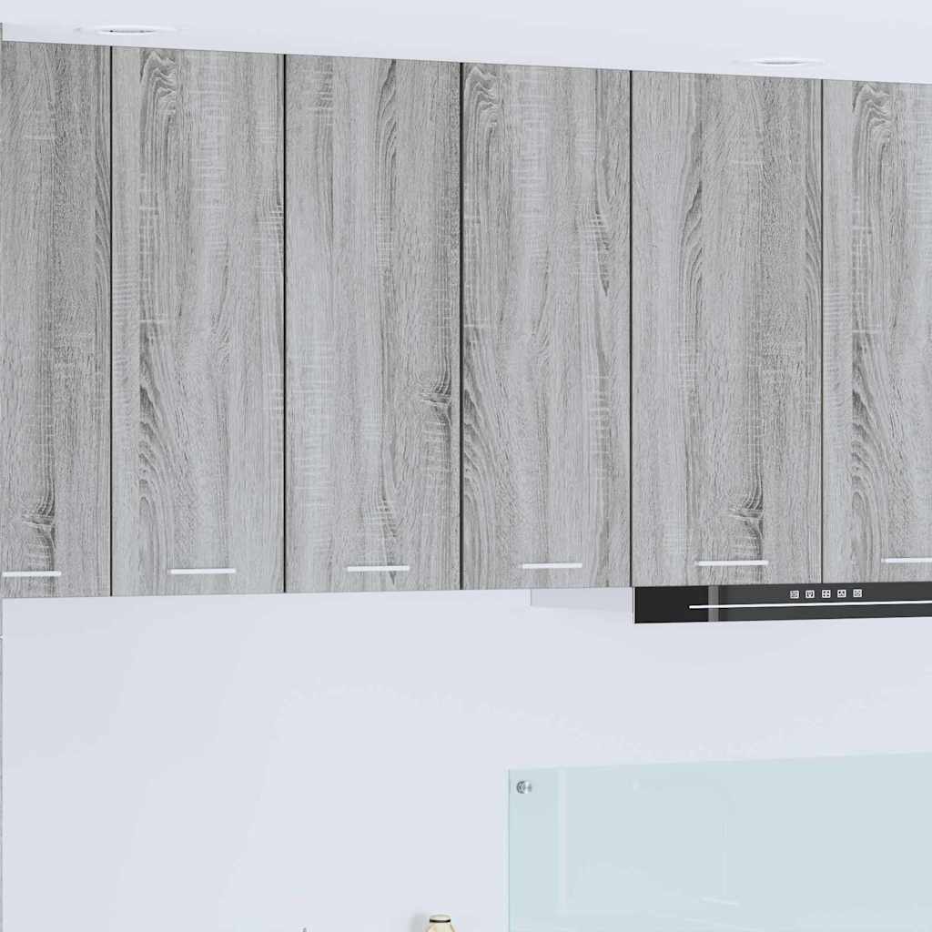 Armadio pensile 2 pcs Grigio Sonoma e Bianco 30 x 31 x 80 cm