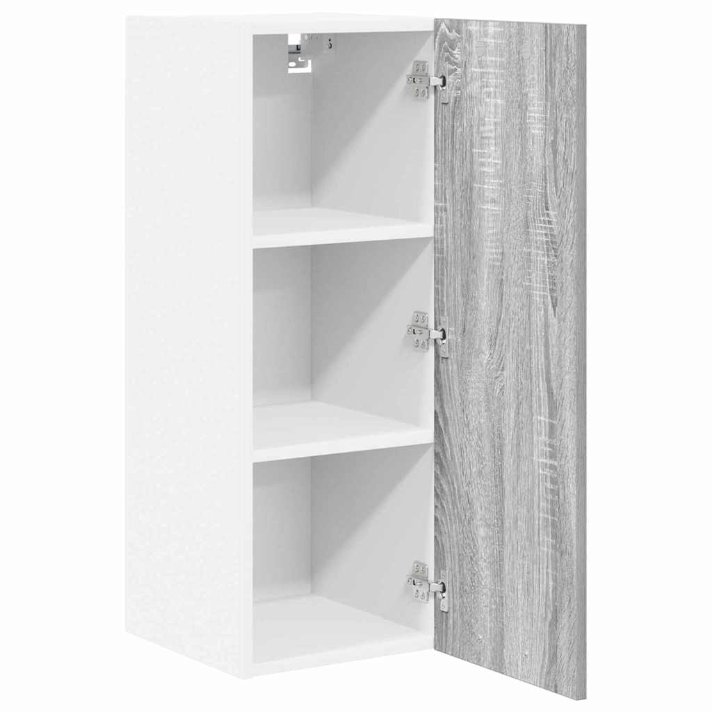 Armadio pensile 2 pcs Grigio Sonoma e Bianco 30 x 31 x 80 cm