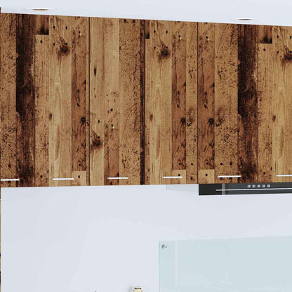 Armadio pensile 2 pcs Legno Antico e Bianco 30 x 31 x 80 cm