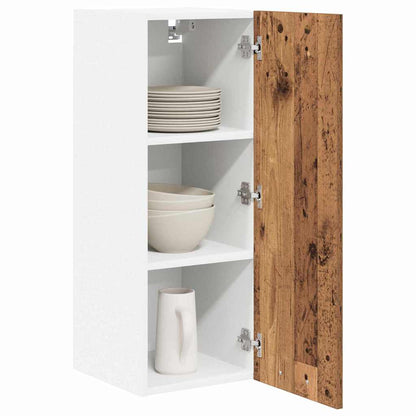 Armadio pensile 2 pcs Legno Antico e Bianco 30 x 31 x 80 cm