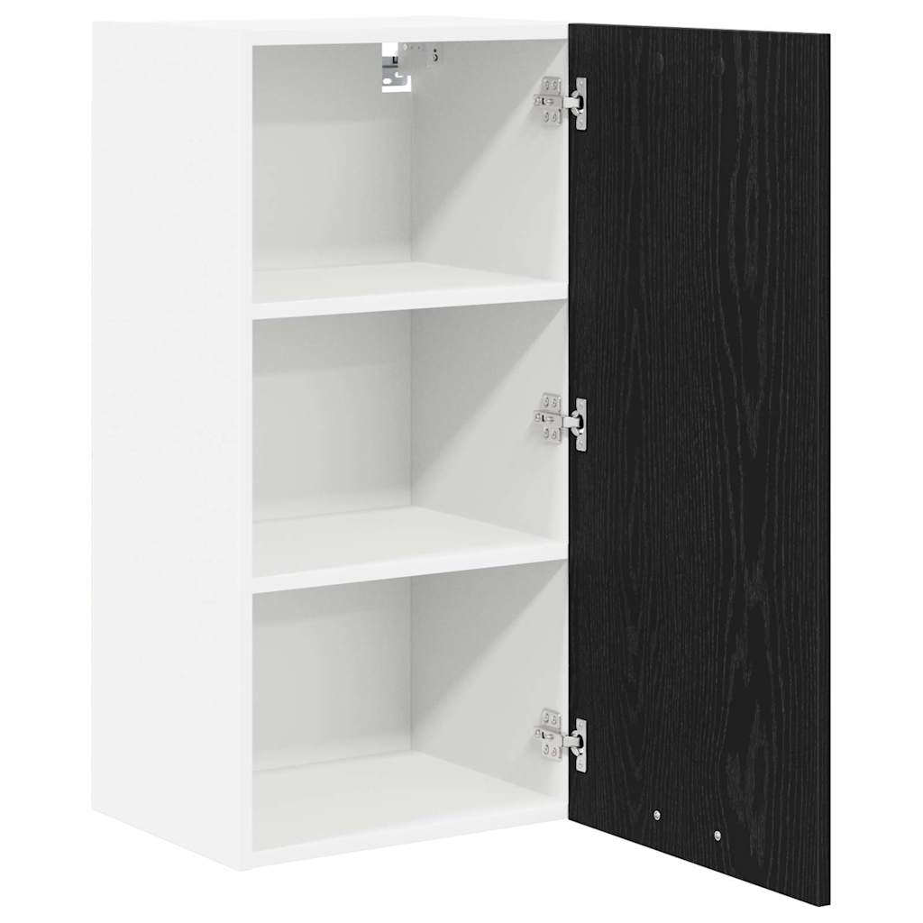 Armadio pensile Riga Rovere Nero e Bianco 40 x 31 x 80 cm