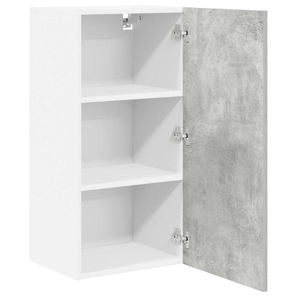 Armadio pensile Grigio Cemento e Bianco 40 x 31 x 80 cm