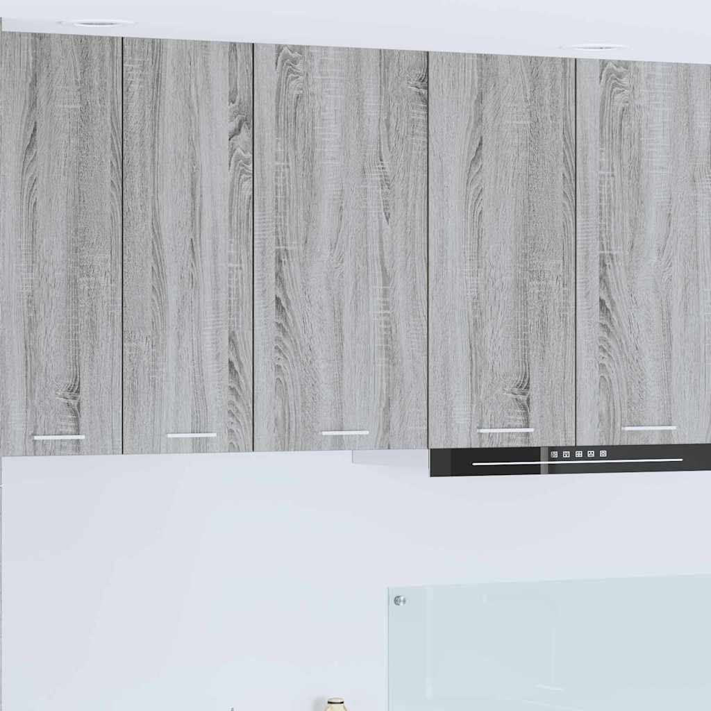 Armadio pensile Grigio Sonoma e Bianco 40 x 31 x 80 cm