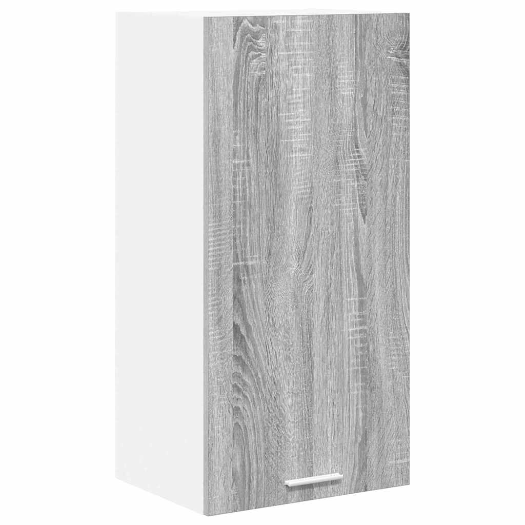 Armadio pensile Grigio Sonoma e Bianco 40 x 31 x 80 cm