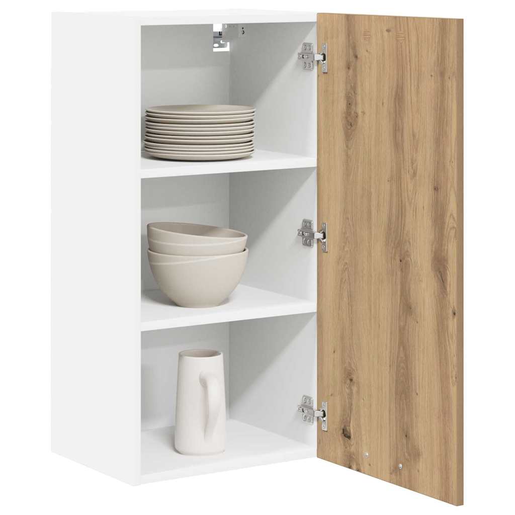 Armadio pensile Rovere Artigiano e Bianco 40 x 31 x 80 cm