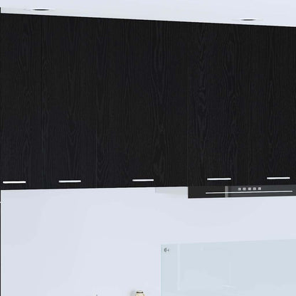 Armadio pensile con porta Rovere Nero e Bianco 50 x 31 x 80 cm