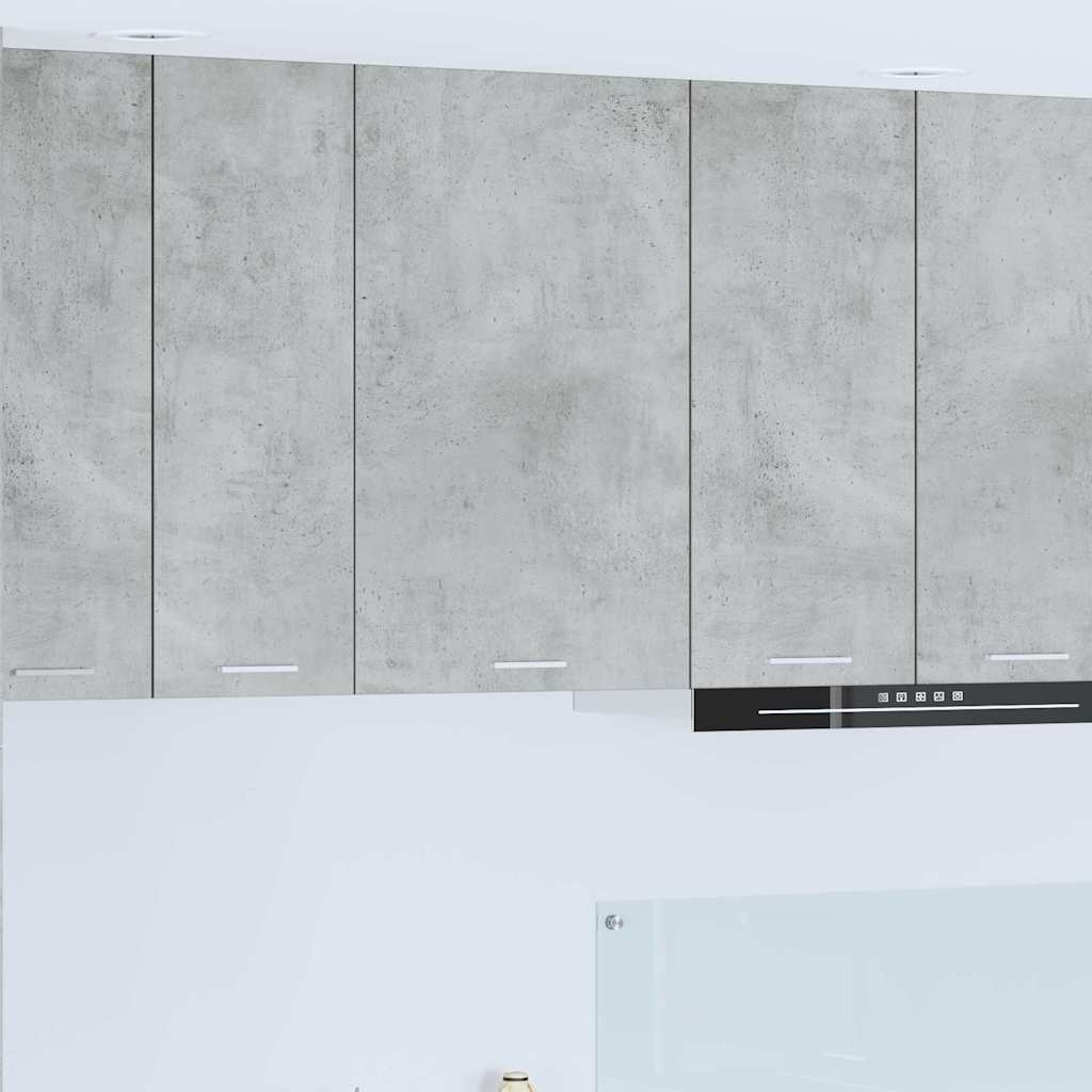 Armadio pensile Grigio Cemento e Bianco 50 x 31 x 80 cm