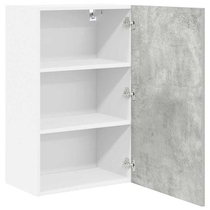 Armadio pensile Grigio Cemento e Bianco 50 x 31 x 80 cm