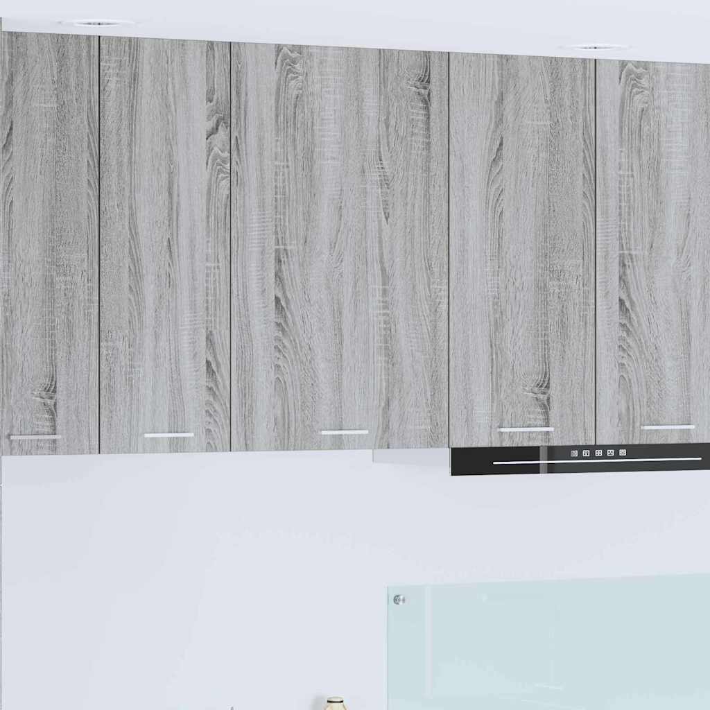 Armadio pensile Grigio Sonoma e Bianco 50 x 31 x 80 cm