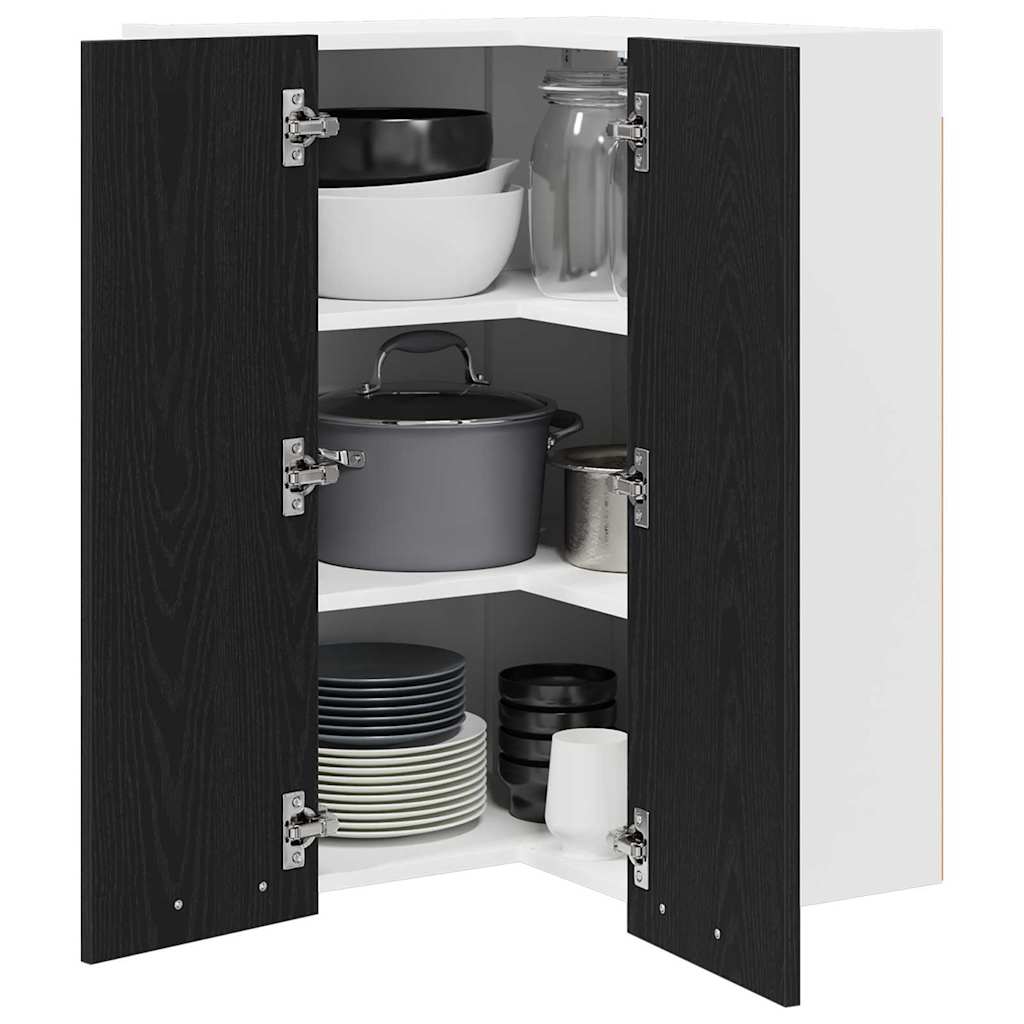 Armadio pensile Rovere Nero e Bianco 57 x 57 x 80 cm