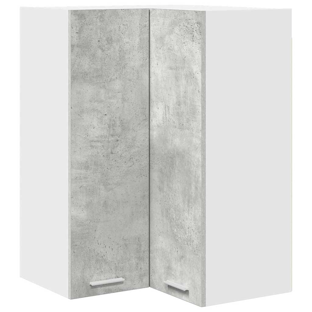 Armadio pensile Grigio Cemento e Bianco 57 x 57 x 80 cm