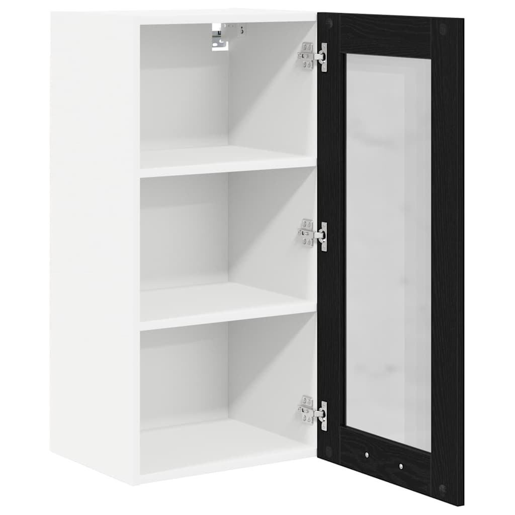 Armadio pensile Rovere Nero 40 x 31 x 80 cm Legno multistrato