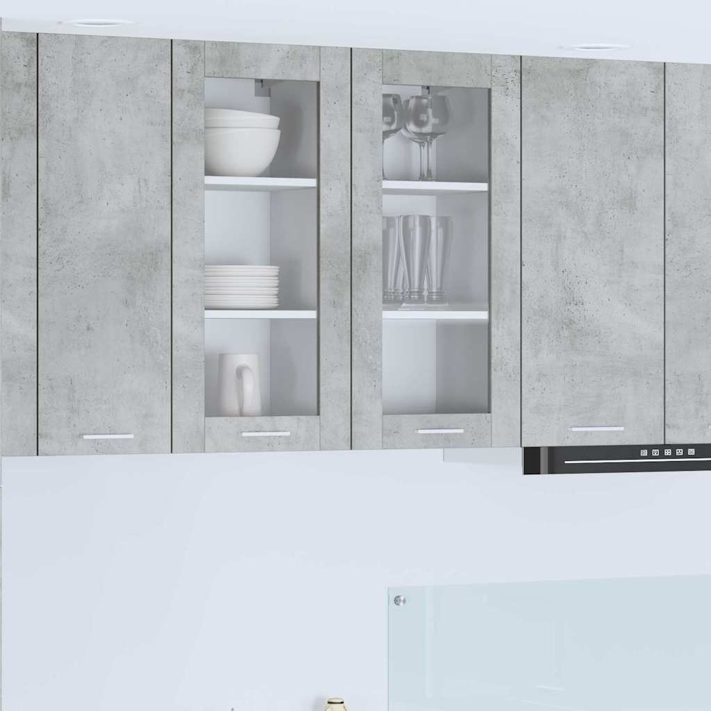 Armadio pensile con porta Grigio cemento 40 x 31 x 80 cm