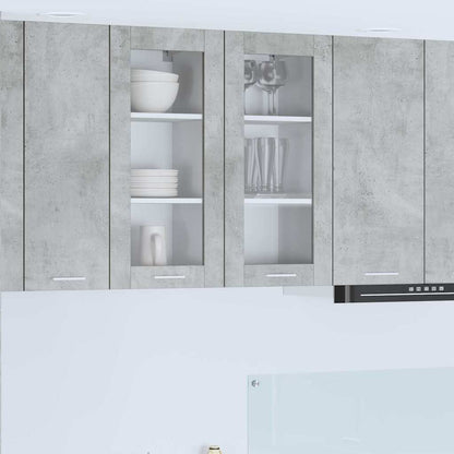 Armadio pensile con porta Grigio cemento 40 x 31 x 80 cm