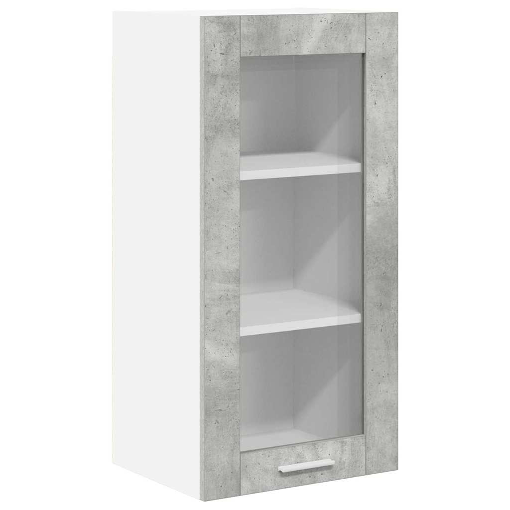 Armadio pensile con porta Grigio cemento 40 x 31 x 80 cm